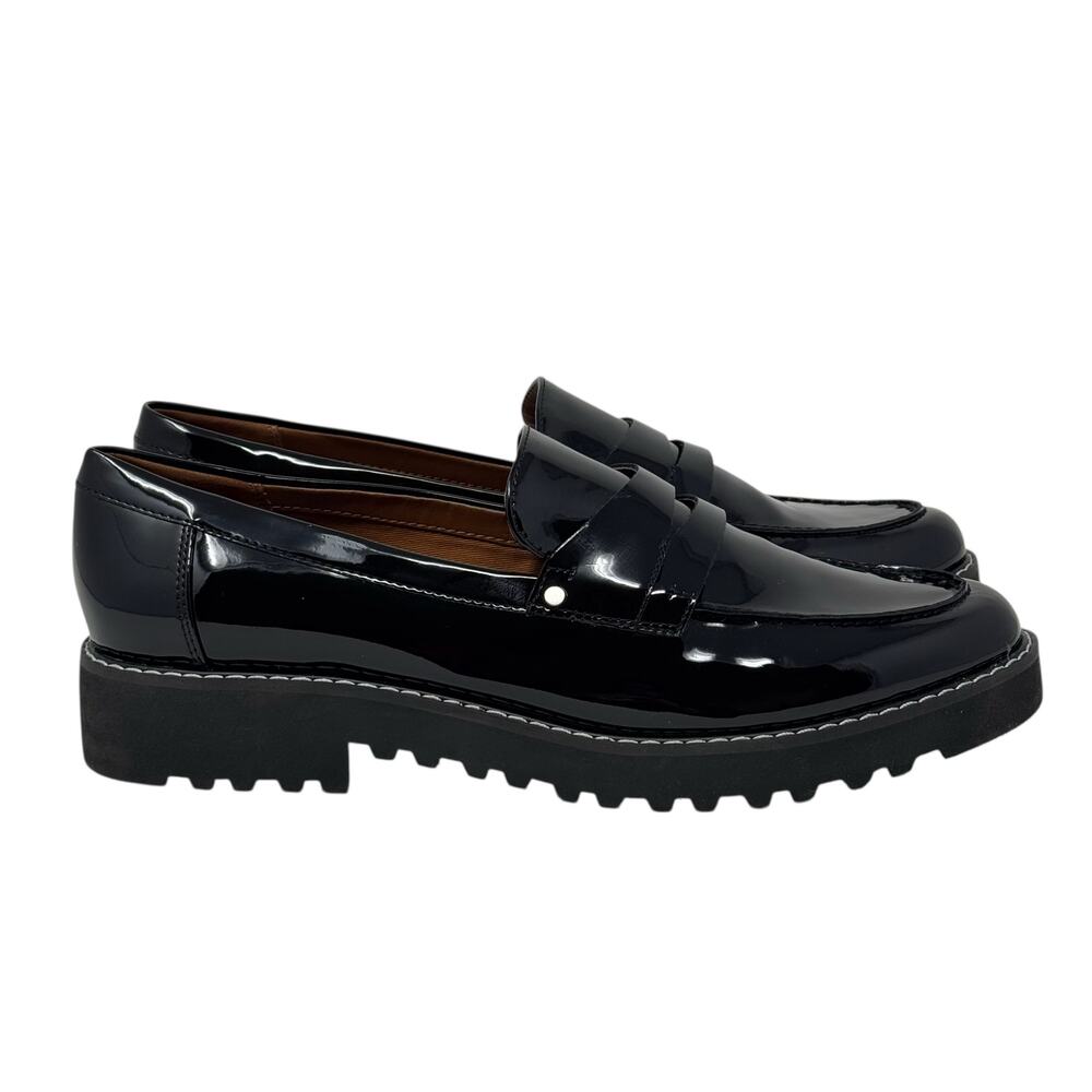 Franco Sarto Women's Cassandra Black Platform Penny Loafers Size 10 - Picture 10 of 10